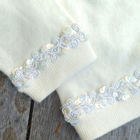 Vintage Cardigan Sequin Off White - Picture 3 of 8